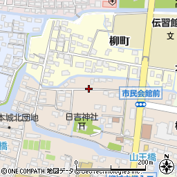 福岡県柳川市坂本町周辺の地図