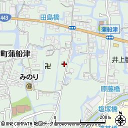 福岡県柳川市三橋町蒲船津1282周辺の地図