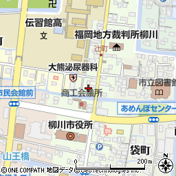 福岡県柳川市本町130周辺の地図