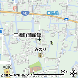 福岡県柳川市三橋町蒲船津454周辺の地図