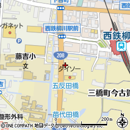 福岡県柳川市三橋町今古賀198周辺の地図