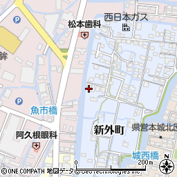 福岡県柳川市新外町65周辺の地図