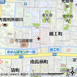 福岡県柳川市北長柄町7-1周辺の地図