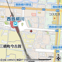 福岡県柳川市三橋町下百町215周辺の地図