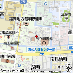 福岡県柳川市一新町周辺の地図