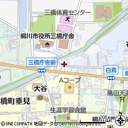 福岡県柳川市三橋町正行521周辺の地図