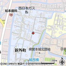 福岡県柳川市新外町126周辺の地図