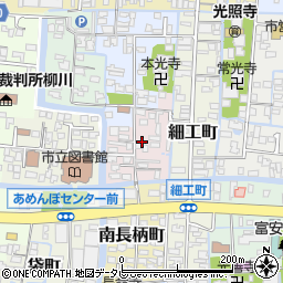 福岡県柳川市北長柄町周辺の地図