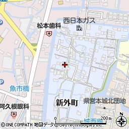 福岡県柳川市新外町69-2周辺の地図