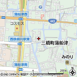 福岡県柳川市三橋町蒲船津382周辺の地図