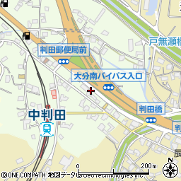大分県大分市中判田1706-5周辺の地図
