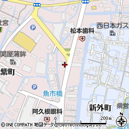 福岡県柳川市筑紫町周辺の地図