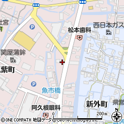 福岡県柳川市筑紫町周辺の地図