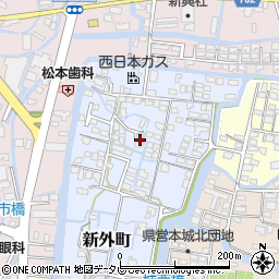 福岡県柳川市新外町114-6周辺の地図
