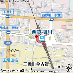 福岡県柳川市三橋町下百町53周辺の地図