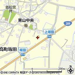 セブンイレブンみやま上坂田店周辺の地図