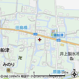 福岡県柳川市三橋町蒲船津1202周辺の地図