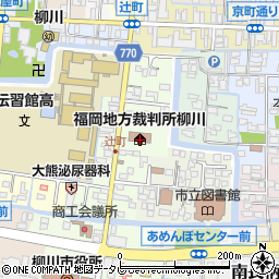 福岡県柳川市本町4周辺の地図