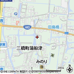 福岡県柳川市三橋町蒲船津1253周辺の地図