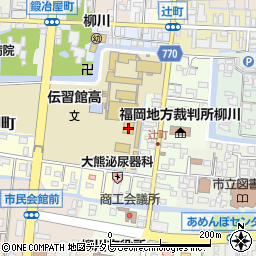 福岡県柳川市本町144周辺の地図