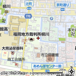 福岡県柳川市本町8周辺の地図