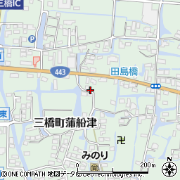 福岡県柳川市三橋町蒲船津1234-2周辺の地図