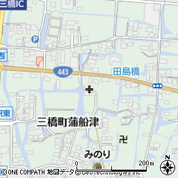 福岡県柳川市三橋町蒲船津1252周辺の地図