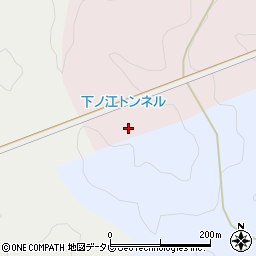 下ノ江トンネル周辺の地図