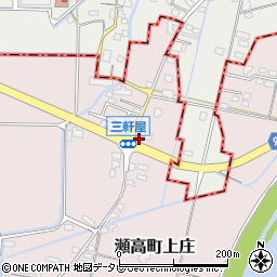 福岡県みやま市瀬高町上庄1664周辺の地図