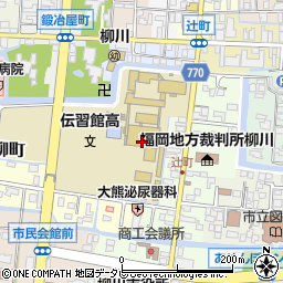 福岡県柳川市本町136周辺の地図