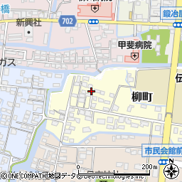 福岡県柳川市柳町周辺の地図