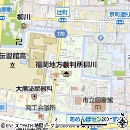 福岡県柳川市本町4-2周辺の地図