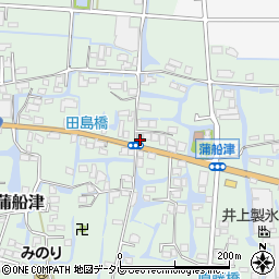 福岡県柳川市三橋町蒲船津1186周辺の地図