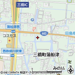 福岡県柳川市三橋町蒲船津386周辺の地図