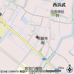 福岡県柳川市西浜武1303周辺の地図