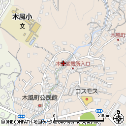 長崎県佐世保市木風町17周辺の地図