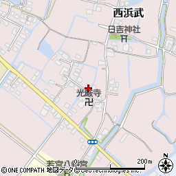 福岡県柳川市西浜武1301周辺の地図
