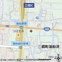 福岡県柳川市三橋町蒲船津1208周辺の地図