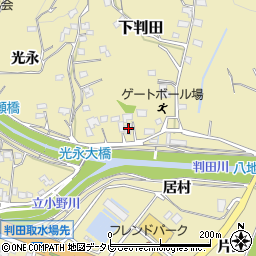 大分県大分市下判田居村周辺の地図