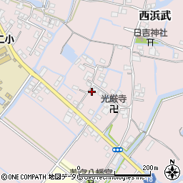 福岡県柳川市西浜武1304周辺の地図