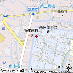 福岡県柳川市新外町79-6周辺の地図