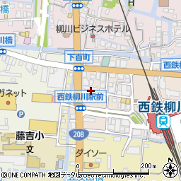 福岡県柳川市三橋町下百町11周辺の地図