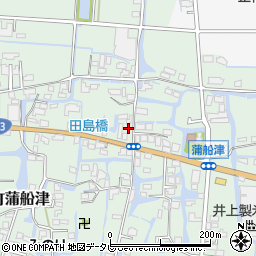 福岡県柳川市三橋町蒲船津1166-2周辺の地図