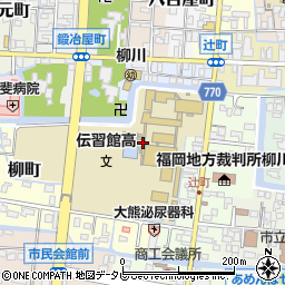 福岡県柳川市本町143周辺の地図