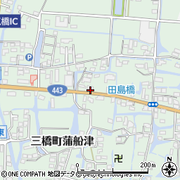 福岡県柳川市三橋町蒲船津1274周辺の地図