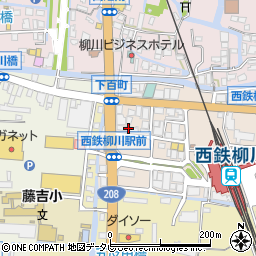 福岡県柳川市三橋町下百町8周辺の地図