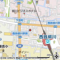 福岡県柳川市三橋町下百町33周辺の地図