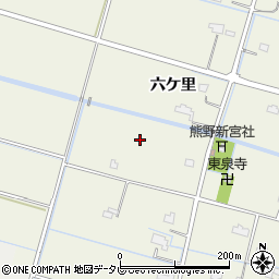佐賀県杵島郡白石町六ケ里周辺の地図