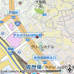 長崎県佐世保市三浦町周辺の地図