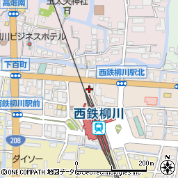 福岡県柳川市三橋町下百町202周辺の地図